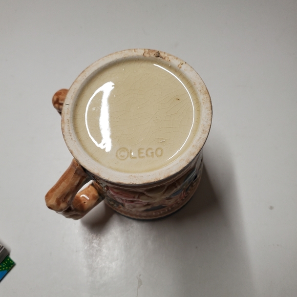 Vintage Two Handled Kissing Beer Stein Lego Japan Romantic Kitschy Cottagecore - Picture 3 of 8